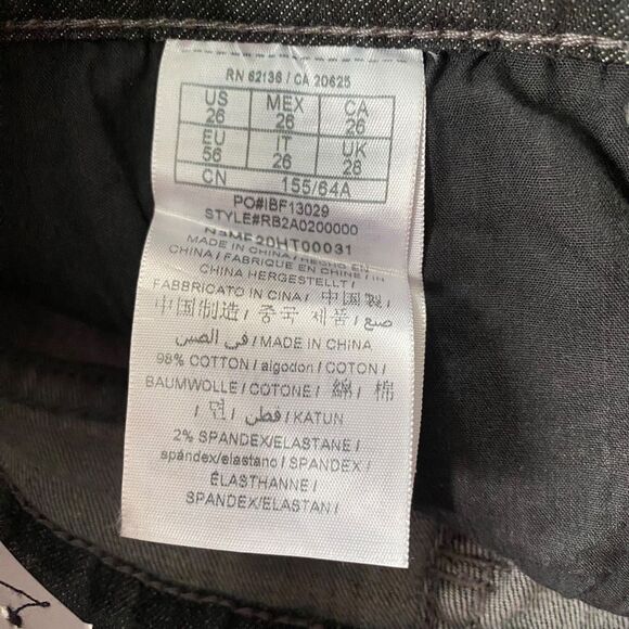 G by Guess Suzette Super Skinny Black Asphalt Wash Jeans Size 26 - Picture 10 of 14